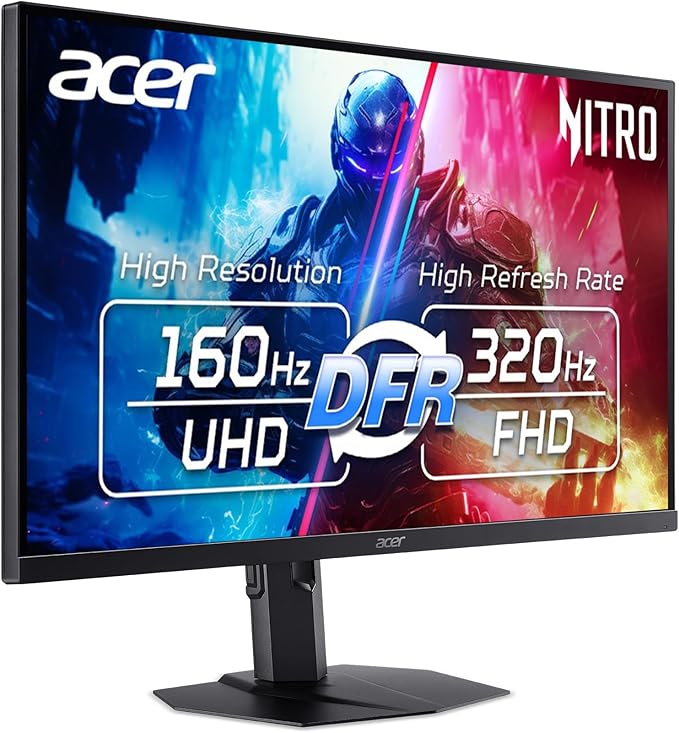 Acer Nitro 27” 4K UHD 3840 x 2160 Gaming IPS MiniLED Monitor | AMD FreeSync Premium | 160Hz Refresh Rate to FHD 320Hz (DFR) | Up to 0.5ms | 1 x Display Port 1.4 &amp 2 x HDMI 2.1 Ports | XV275K V3bii