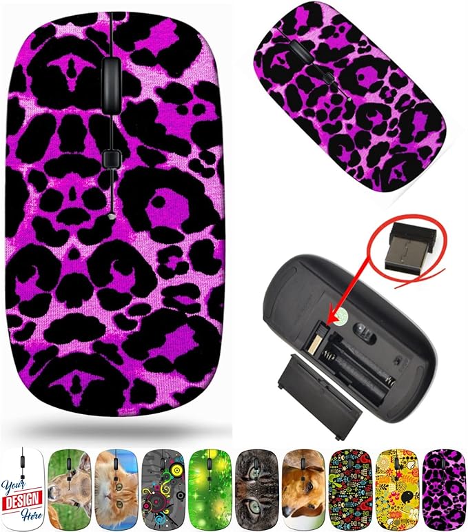 maizi USB Mouse Wireless for Personal Computer Laptop MacbookUSB Mouses Wireless Image ID: 27872683 Fabric Purple Travel Mouse 2.4G USB Receiver Printed in USA