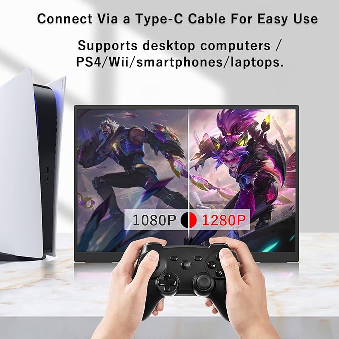 Portable Monitor 10.5'' 1920x1280 Second External Monitor for Laptop 3:2100％sRGBw/45° Adjustable StandHDMI USB-C Computer Display for Laptop PC Phone Mac