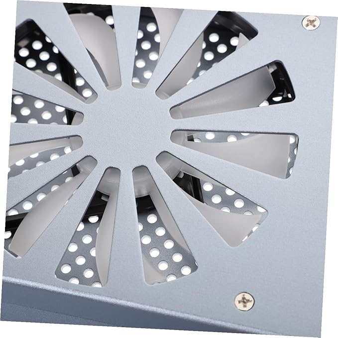 jojofuny Aluminum Alloy Laptop Cooling Pad Stand with USB Fan Ventilated Support for Notebooks to 17.3 Inch Quiet Cooling Rack Compatible with Gaming and Office Laptops Gray