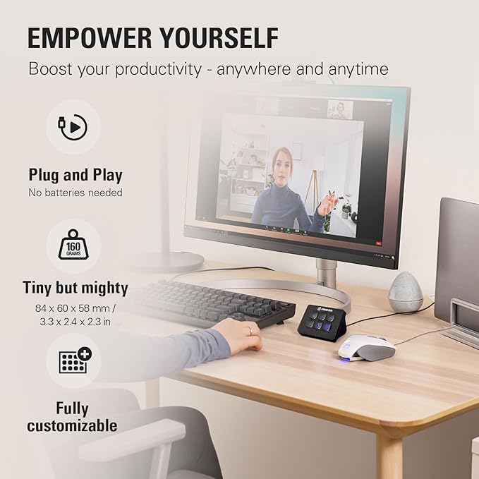 Elgato Facecam MK.2 &amp Elgato Stream Deck Mini – Premium Full HD Webcam for Streaming Gaming Video Calls Recording Boost Productivity with Seamless Integration Compatible with Mac and PC