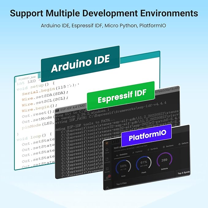 ELECROW ESP32 Display 320×240 2.8 HMI Advanced ESP32-S3 IPS Touch Display Support AI Speech Interaction 32-Bit LX7 Dual-Core Processor Up to 240MHz Compatible with Arduino ESP-IDF and LVGL
