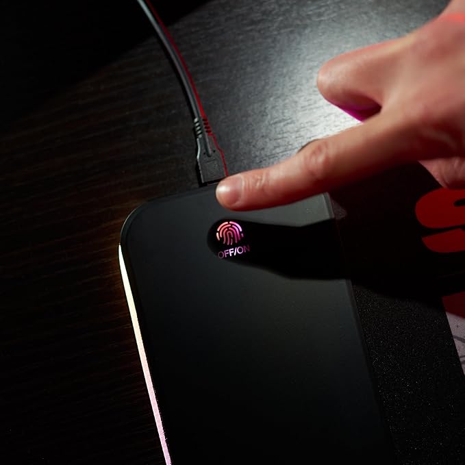DC Comics Superman 2025 XL RGB Gaming Mat with 15W Wireless Charger | Customizable LED Anti-Slip Spill-Resistant