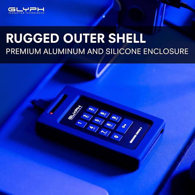 Glyph SecureDrive+ Professional Encrypted Rugged Mobile SSD with Keypad 1TB