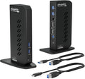 Plugable Dual DisplayPort &amp HDMI Docking Station - USB 3.0 &amp USB-C Laptop Dock for Dual Monitors DisplayLink Mac (Driver Required) ChromeOS &amp Windows Gigabit Ethernet and Audio (UD-695