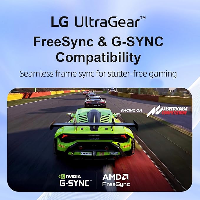 LG 24 Ultragear FHD Gaming Monitor IPS Display 144Hz Refresh Rate 1ms MBR HDR10 sRGB 99% Color Gamut NVIDIA G-SYNC Compatible AMD FreeSync HDMI DisplayPort Vase Mountable Tilt Black