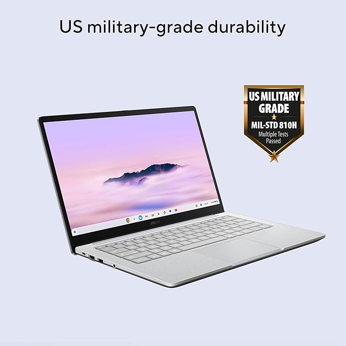 ASUS Chromebook CX14 Laptop (14 FHD Touchscreen Intel Celeron N4500 8GB RAM 256GB Storage (128GB eMMC +128GB SD Card)) Home &amp Student Webcam Spill-Resistant Wi-Fi IST HUB Chrome OS CX140