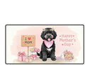 Happy Mother's Day Portuguese Water Dog Love Dog Mom Heart Flower Desk Mat Full Keyboard Mouse Pad PWD Portie Fishing Dog Lover Large Mousepad 12004