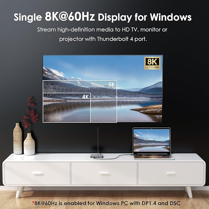 Thunderbolt4 Hub Dual Monitor WAVLINK Thunderbolt4 Hub with 3* Thunderbolt 4 Port 100w PD in USB-A 10Gb for MacBook Pro/Air M1 M2 M3 Thunderbolt 4/3 Laptop