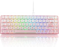 Womier 60% Keyboard Gaming Pink - Wired Creamy Mechanical Keyboard WK68 Hot-Swappable RGB Custom Mini Key Board with Arrow Keys/Software Supported Prelubrication Linear Switch (WK68-Pink)