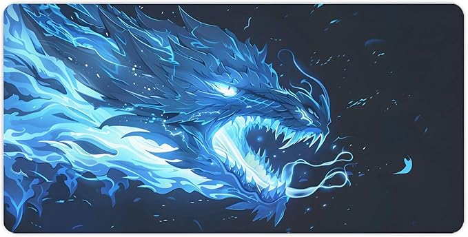 XXL Gaming Mouse Pad Animal Flame Dragon XXL Gaming Mouse Pad Large Desk Mat Protector for Desktop Anti-Slip Rubber Extended Computer Keyboard Mat Writing Pad for Work Office 15.7 * 35.4 inB-1765