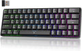 TMKB T63 Gaming Keyboard 60% Wireless Mechanical Keyboard with Bluetooth/2.4G/Type-C Compact 63 Keys Anti-Ghosting RGB Backlight Clicky Blue Switch - Black