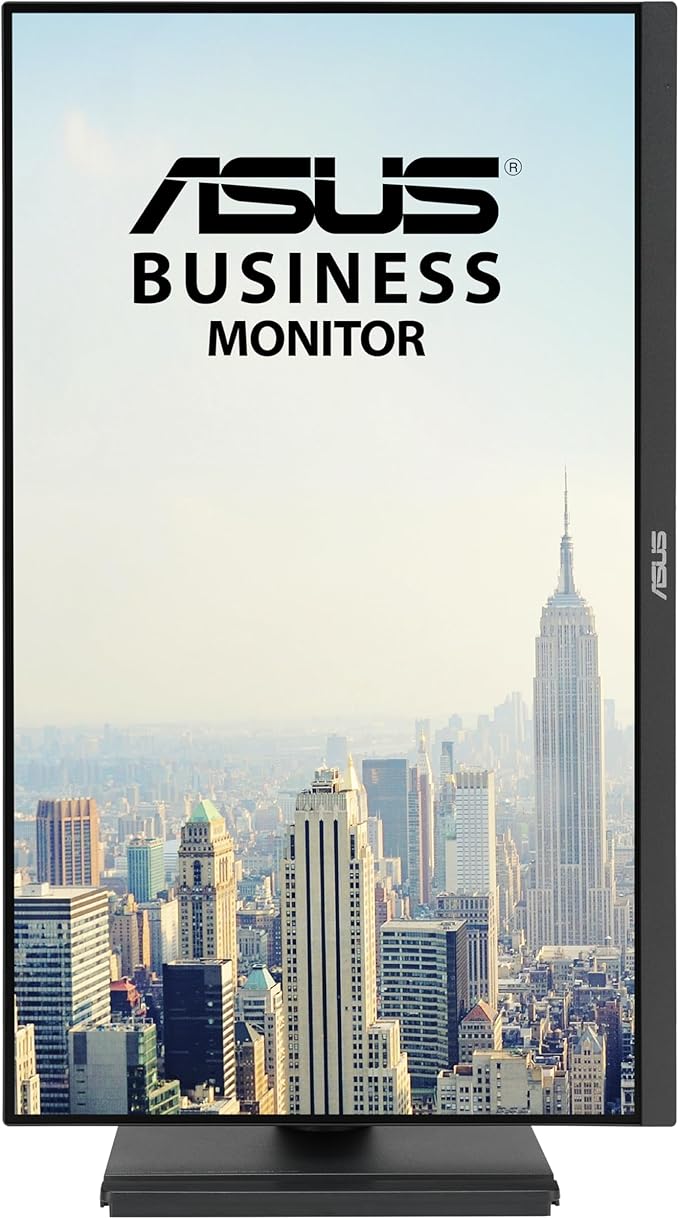 ASUS 24” 1080P Business Monitor (VA249QGS) - IPS Full HD Frameless 120Hz Adaptive-Sync 1ms HDMI DisplayPort VGA Eye Care Low Blue Light Ergonomic VESA Wall Mountable 3 yr Warranty
