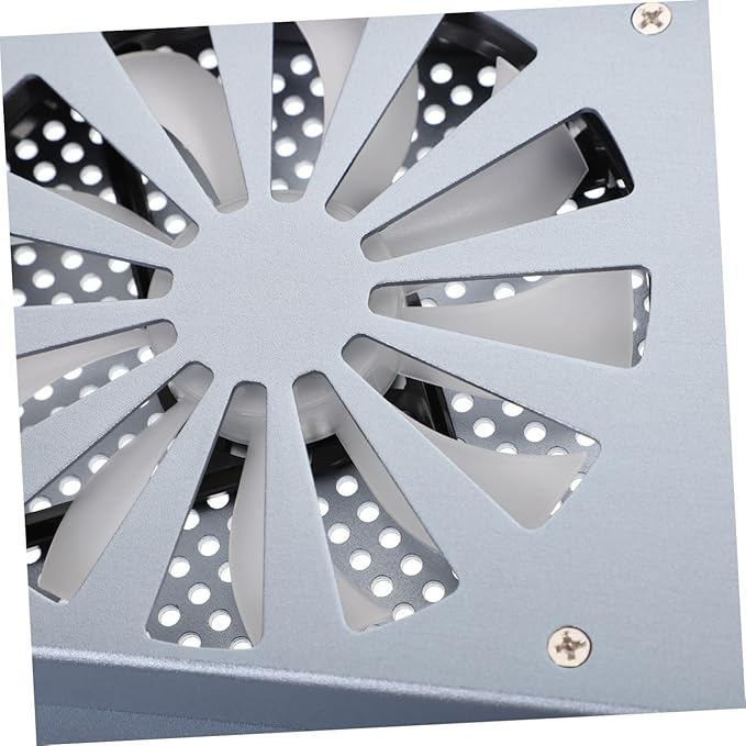 DOITOOL Aluminum Alloy Laptop Cooling Pad with LED Fan Ventilated Cooling Stand for Laptops to 17.3 Inch for Gaming and Office Use Gray