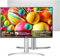 LG 27 inch Ultrafine 4K UHD (3840 x 2160) IPS Computer Monitor VESA DisplayHDR™ 400 5ms Dynamic Action Sync Reader Mode Flicker Safe HDMI DisplayPort Tilt/Height/Pivot Adjustable White