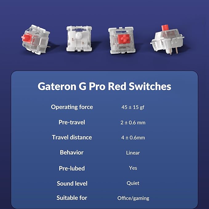 Keychron Q3 Wired Custom Mechanical Keyboard Knob Version TKL Tenkeyless QMK/VIA Programmable Macro with Hot-swappable Gateron G Pro Red Switch Double Gasket Compatible with Mac Windows Linux (Blue)
