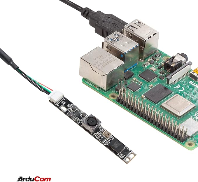 Arducam 8MP Autofocus USB Camera IMX179 Lightburn Camera with Microphone Ultra HD Embedded Webcam for PC and Raspberry Pi Compatible with Linux Windows and Mac OS