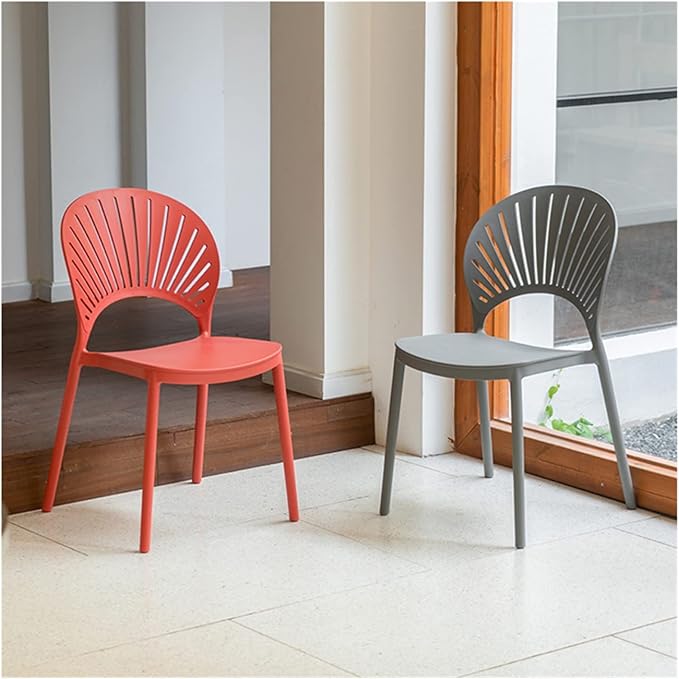 Adjustable Office Computer Chair with Armrest Dining Chair Backrest Home Outdoor Creative Leisure(Red)