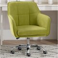 Adjustable Office Computer Chair with Armrest Office Chairs Home Study Computer Chair Furniture Swivel Lift Gaming Soft Backrest(Green)