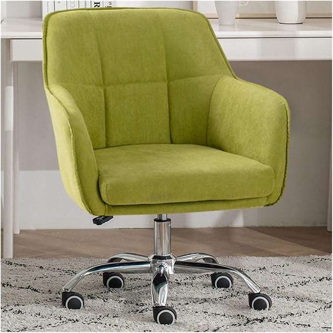 Adjustable Office Computer Chair with Armrest Office Chairs Home Study Computer Chair Furniture Swivel Lift Gaming Soft Backrest(Green)