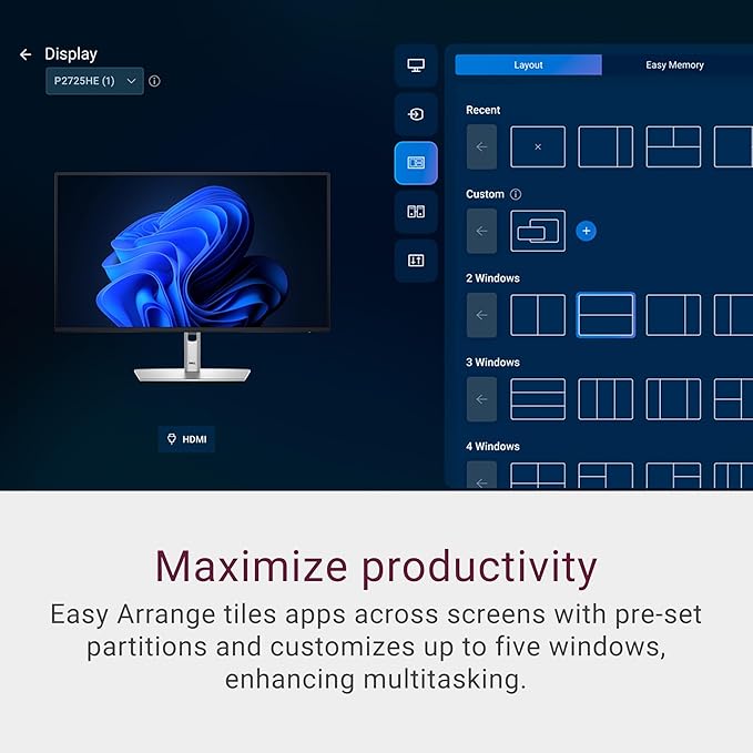 Dell Pro 32 Plus QHD USB-C Hub Monitor P3225DE - 31.5-inch QHD (2560x1440) 100Hz 8ms Display USB-C/HDMI/DisplayPort Connectivity Height/Swivel/Pivot/Tilt Adjustment 4 Star TÜV Eye Comfort - Black