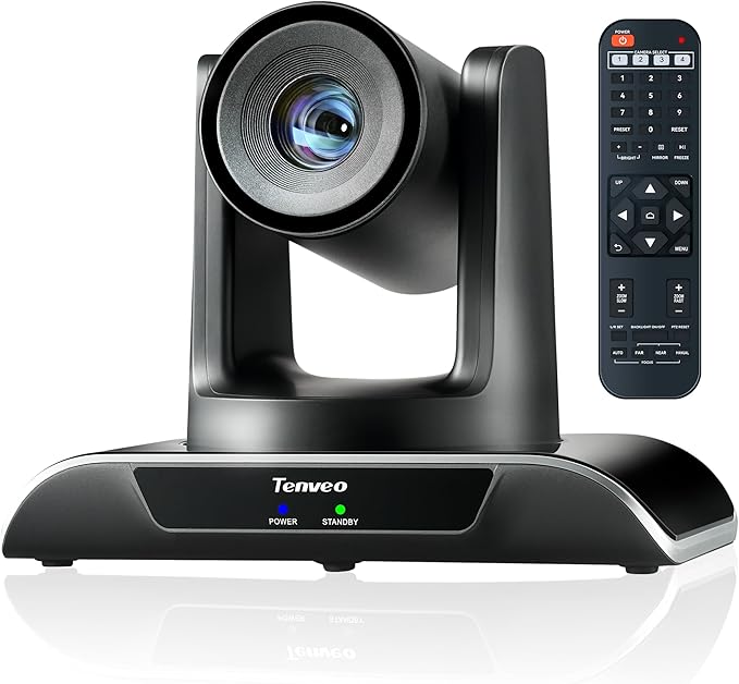 Tenveo 10X Optical Zoom PTZ Conference Room Camera USB3.0/HDMI FHD 1080P 60FPS for Video Conferencing Business Meeting Live Streaming Church Services Worship Events Education Zoom Teams OBS