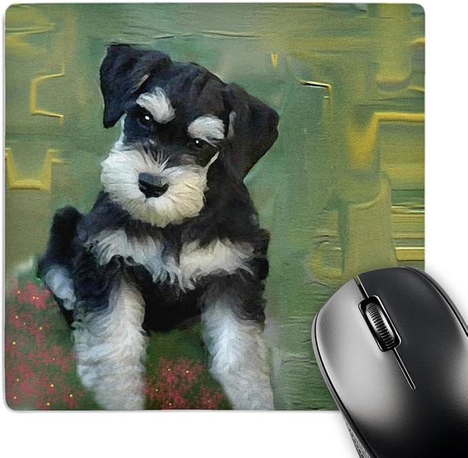 3dRose LLC 8 x 8 x 0.25 Inches Mouse Pad Miniature Schnauzer (mp_4158_1)