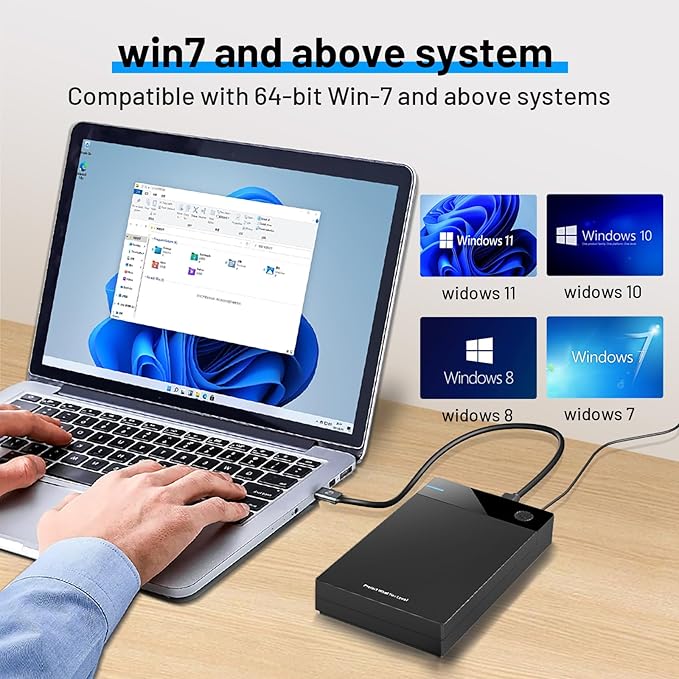 Kinhank 12tb Retro Game Hard Drive with 96000+ Games Retro Game Consoles Compatible with 400+ Emulators 6000+3D Games Portable Game Hard Drive Disk Compatible with Win 7/8/10/11