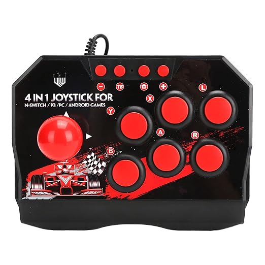 Pissente Wired Fight Stick Fight Stick Wired Joystick Fighting Stick Controller Games Accessories for Switch/PC / PS3 8.3 x 5.9 x 2.4in