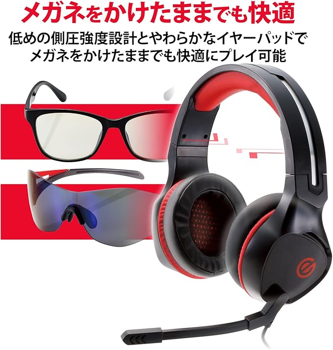 Elecom HS-G01BK PS5/PS4 Switch Lite Gaming Headset with Microphone Wired 0.14 inches (3.5 mm) Controller Included Lightweight Binaural Overhead 2.0 inches (50 mm) Driver 4 Poles Black