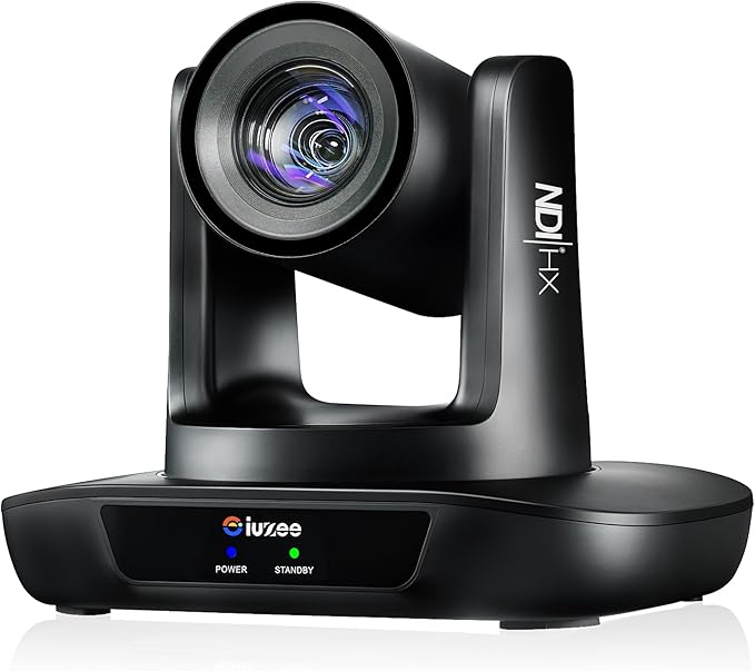 AI Auto Tracking NDI PTZ Camera 3G-SDI/USB3.0/HDMI/LAN IP PoE IP Live Streaming 20X Optical and 8X Digital Zoom Camera 1080P 60FPS for Church Services Worship Education Events vMix OBS YouTube