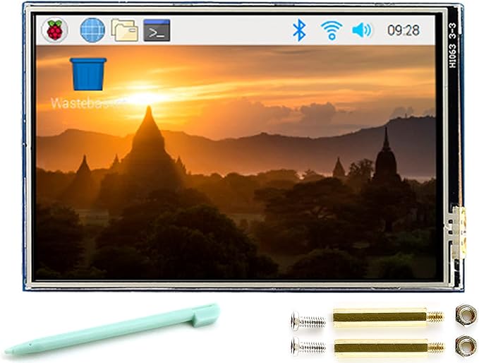 Waveshare 3.5 Resistive Touch Screen IPS LCD 480x320 XPT2046 Controller Compatible with Raspberry Pi 5/4B/3B+/3B/2B/A+/B+/Zero W/Zero 2W