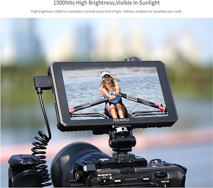 FEELWORLD SC6 6 Inch SDI Monitor 1500nits High Bright 1920x1080 IPS 9:16 Touch Screen Knob Control Aluminium Monitor with 3G SDI 4K HDMI Input Output HDR 3D LUT Built-in Fan