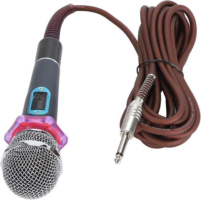 GOWENIC Microphone Handheld Mic Dynamic Moving Coil Cardioid Microphone for Singing 3 Pin XLR Interface Compatible for Power Amplifiers Mixers Effects Processors (Blue)