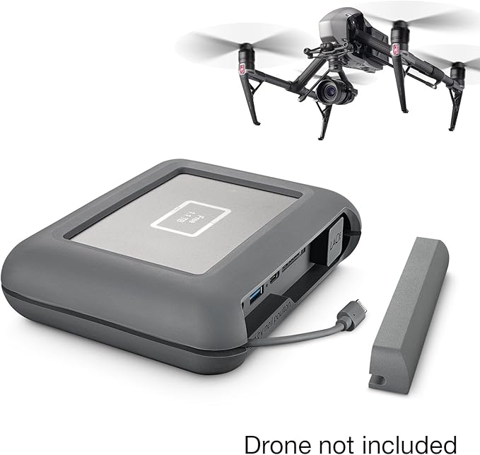 LaCie DJI Copilot BOSS Computer-free In-field Direct Backup And Power Bank With SD Reader 2000GB + 1mo Adobe CC All Apps (2TB)