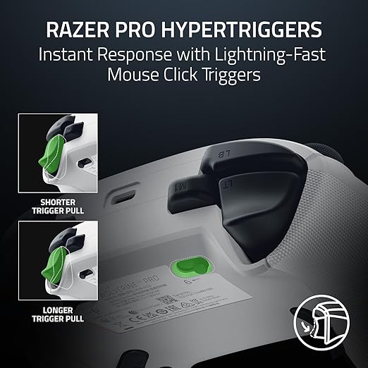 Razer Wolverine V3 Pro Wireless Gaming Controller: Licensed for Xbox Series X|S Xbox One Windows PC - 6 Remappable Buttons - Fast Triggers - Customizable Thumbsticks - Wired Tournament Mode - White