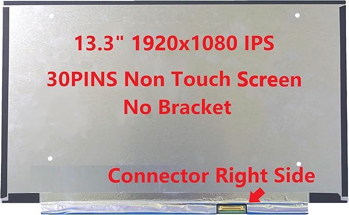 New LCD Replacement Screen 13.3 Inch for Lenovo Ideapad 710S 710S-13ISK 710S-13IKB 80SW 80VQ FHD 1920x1080 30 Pin Glossy for Laptop/Display/Screen/LCD Application