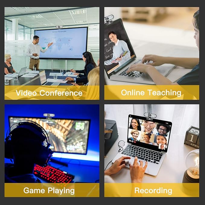 NexiGo N660P 1080P 60FPS Webcam with Software Control Dual Microphone &amp Cover Autofocus HD USB Computer Web Camera for OBS/Gaming/Zoom/Skype/FaceTime/Teams/Twitch (Renewed)