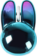 Wireless Mouse Bluetooth Cute Bunny Dual-Mode Computer Mouse Portable Small 2.4G Optical Mouse with USB Receiver Silent Blue Kawaii Rabbit Cordless Mouses for Laptop PC Computer Desktop iPad Macbook