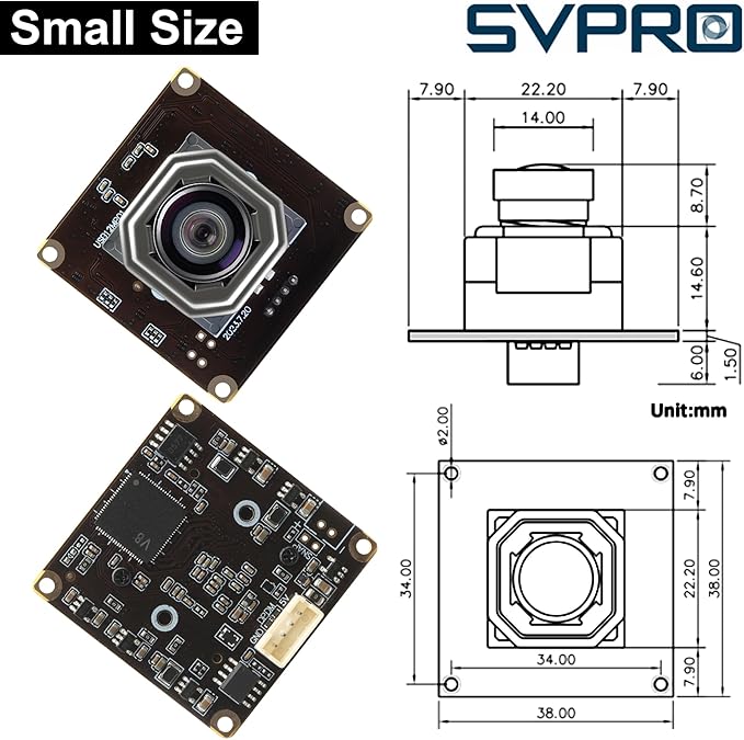 SVPRO 120FPS 1080P Autofocus Camera Module for Computer Laptop IMX577 12MP UVC Camera 4K 30fps Lightburn Camera USB2.0 Industrial Video Camera Wide Angle Bord Camera for Computer Vision