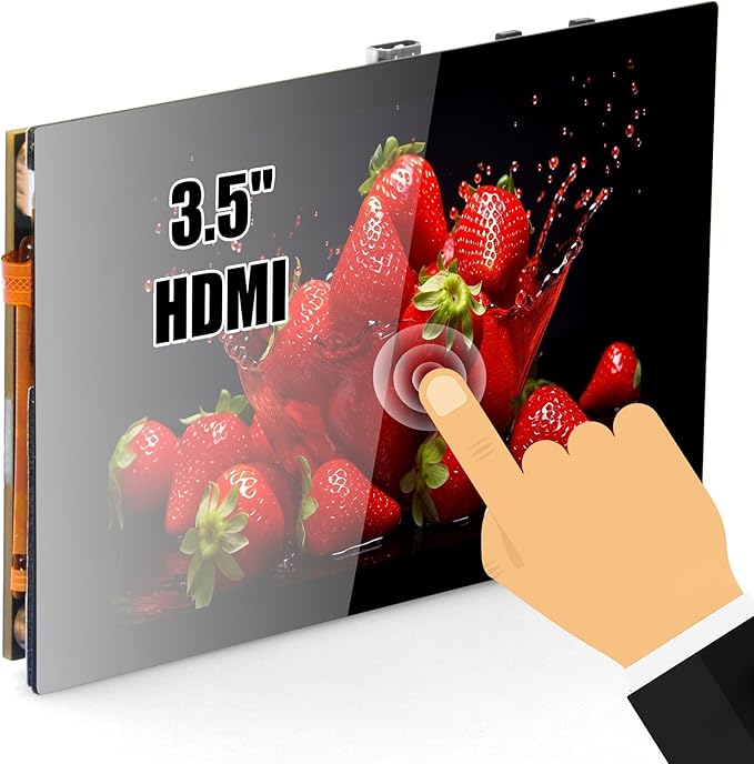 OSOYOO 3.5 inch HDMI Capacitive Touch Screen for Jetson Nano/Raspberry Pi 5 4 3B / PC Pulg and Play Compatible with Windows 11 10 8 7 Raspberry Pi OS Ubutun Kali