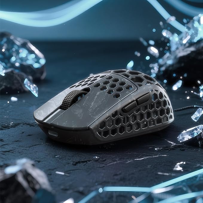 Darmoshark M5Air Mini Fingertip Grasp Gaming Mouse Carbon FiberTri-Mode 8K/Bluetooth Mouse Up to 30000DPIPAW3950 Optical Sensor Lightweight 31g5 programmable ButtonComputer Mouse for LaptopPCMac