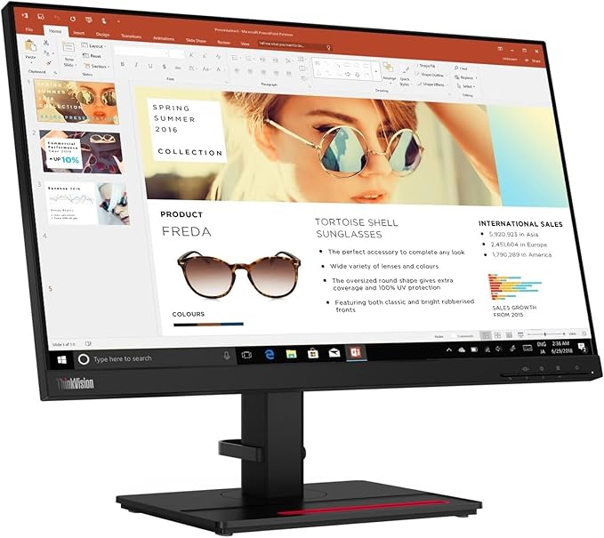Lenovo ThinkVision P24h-2L 23.8 WQHD WLED LCD Monitor - 16:9 - Raven Black