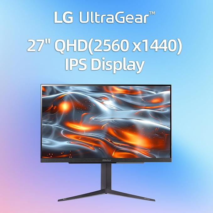 LG 27 inch Ultragear QHD (2560x1440) IPS Gaming Monitor 240Hz 1ms G-Sync AMD FreeSync Premium 100% sRGB HDR400 1 x DisplayPort 2 x HDMI 4-Pole HP Out DTS GP:X Tilt/Height/Pivot Stand Black
