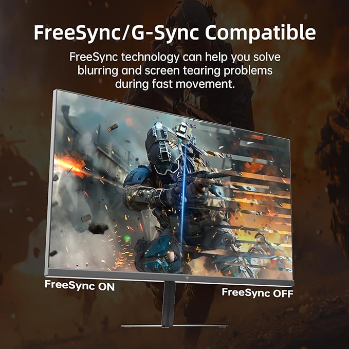 KTC 24 Inch 180Hz Gaming Monitor 2K QHD Fast IPS PC Gaming Monitor 1440p 1ms Computer Monitor 144Hz G-Sync and FreeSync Compatibility HDR Support HDMI Displayport VESA Q24T09