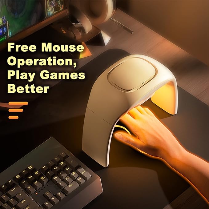 Heated Mouse Pad Hand Warmer [ Upgraded Chip Longer Lifespan] 110V Heated Desk Warmer for Office Gaming Adjustable Temperature with 5ft Cable Desktop Hand Warmer for Kids Men Women