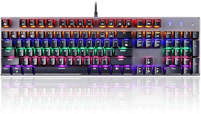Mechanical Gaming Keyboard USB Wired 104 Keys Gaming Keyboard LED Backlit Gaming Keyboard for Laptop PCComputer PC