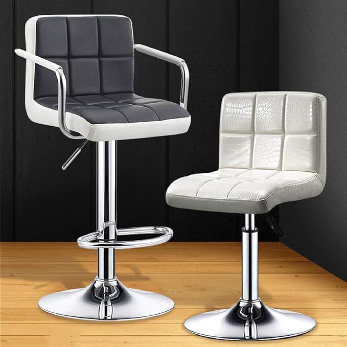 Mlaea Dining Bedroom Living Room Chair Height Adjustable Gaming Club Bar Chair Home Office Desk Chair 38 * 44-56CM(Color:#7)