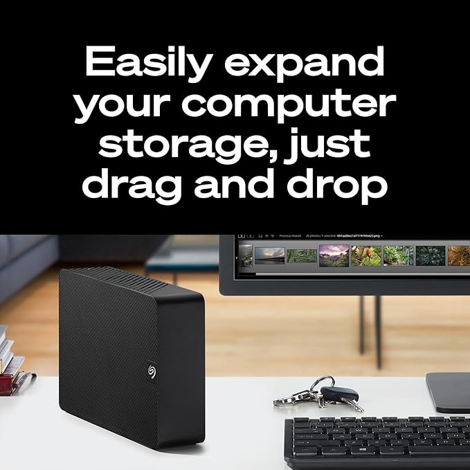 Seagate Expansion 10TB External Hard Drive HDD - USB 3.0 with Rescue Data Recovery Services (STKP10000402)
