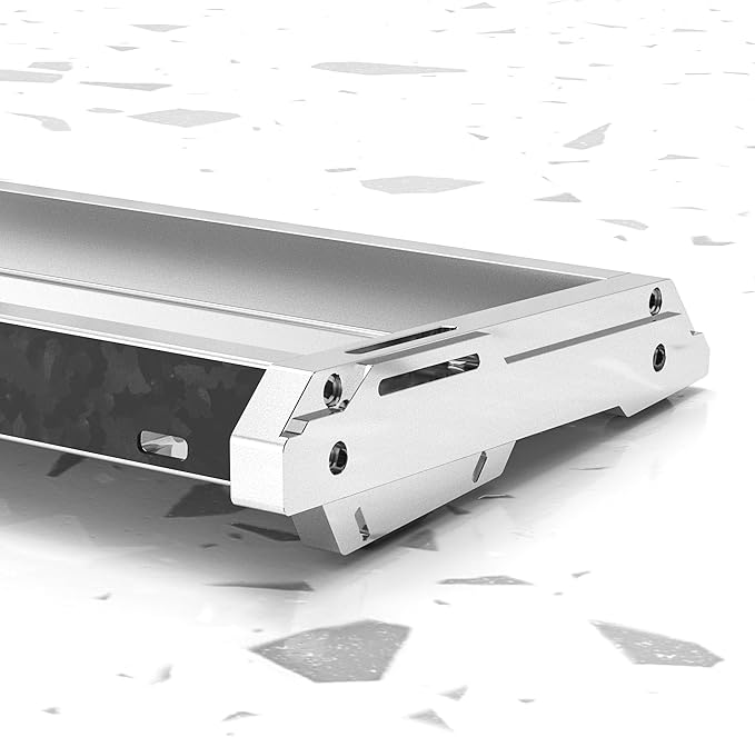 kutethy KY60 Anodizing Aluminum Keyboard Case60% Mechanical Gaming KeyboardFull CNC Hall Effect Keyboard Compatible with Wooting60 Mad60 Win60 GH60 60HE (Mecha Silver)